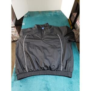 Mizuno Jacket Size 2XL XXL Mens Black Short Sleeve Light Windbreaker Baseball